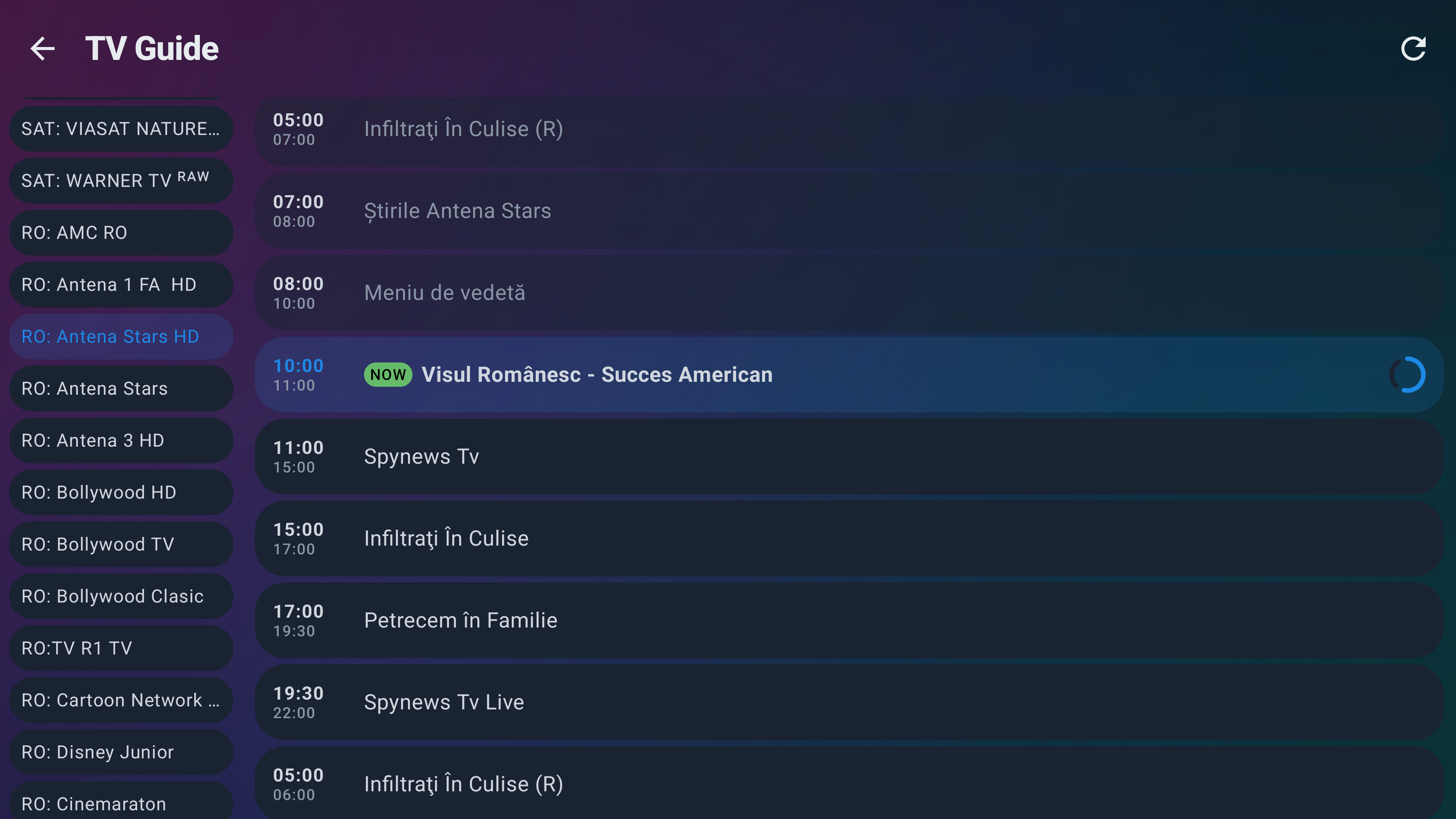 Casto IPTV EPG on Android TV
